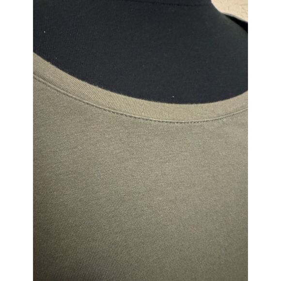 JM Collection Olive Green 3/4 Sleeve Top - Sz M - Picture 2 of 10